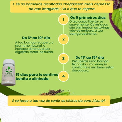 Aïsané - Finalmente leve. Finalmente ela.  A cura natural para uma barriga leve em 15 dias. Portugal
