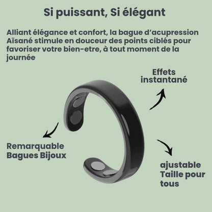 Bague d'acupression Aïsané - Apaise le stress, favorise un sommeil profond et ravive votre énergie naturellement en seulement 14 jours